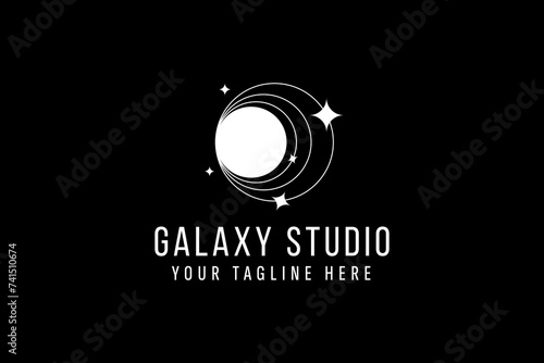 galaxy logo vector icon illustration