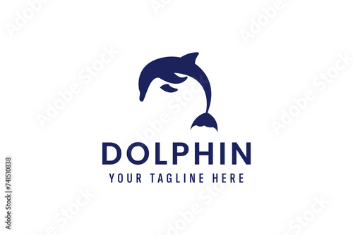 dolphin logo vector icon illustration