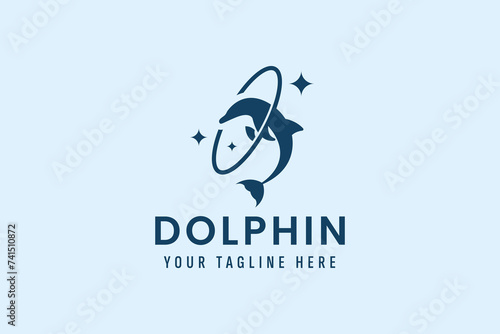 dolphin logo vector icon illustration
