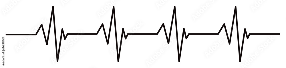 Black heartbeat icon. Vector illustration. Heartbeat sign in flat design. eps 10	
 - obrazy, fototapety, plakaty 