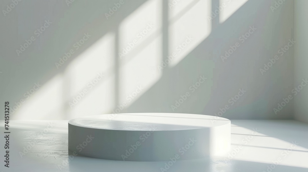 Fototapeta premium Abstract white studio background for product presentation