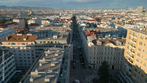 Wallpaper Mural Aerial view of Vienna city austria fly over vienna downtown in 4K. Torontodigital.ca