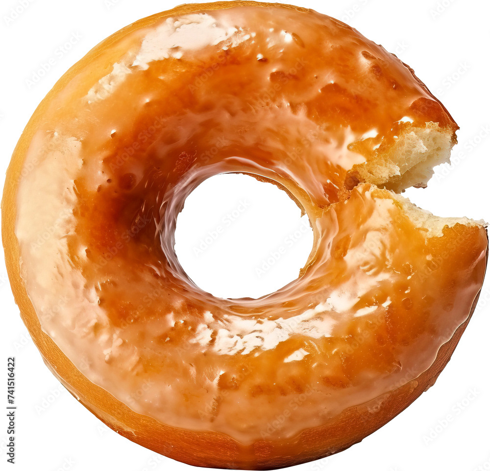 Gnawed donut isolated on transparent background. PNG Gnawed donut isolated on transparent background. PNG