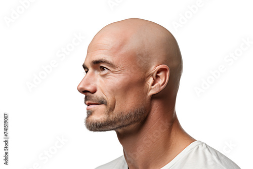 Profile of Cancer Survivor Isolated on Transparent Background