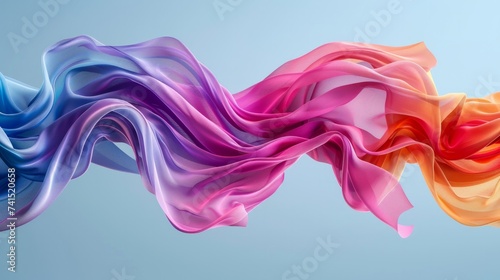 Abstract colorful wallpaper of fabric floating