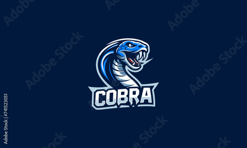 head cobra angry vector illustration logo template