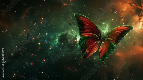 Beautiful butterfly in the space © Elvin