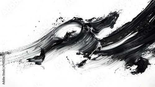 筆タッチ　毛筆　激しい筆タッチ