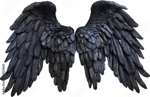 Angel wings isolated on transparent background