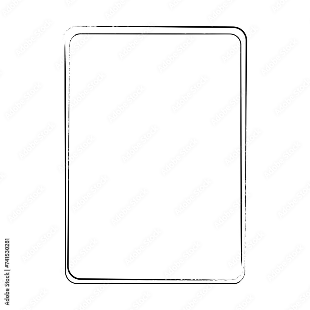 Frame border curved double line grunge shape icon, vertical rectangle decorative doodle element for design in vector illustration
Frame border curved double line grunge shape icon, vertical rectangle decorative doodle element for design in vector illustration