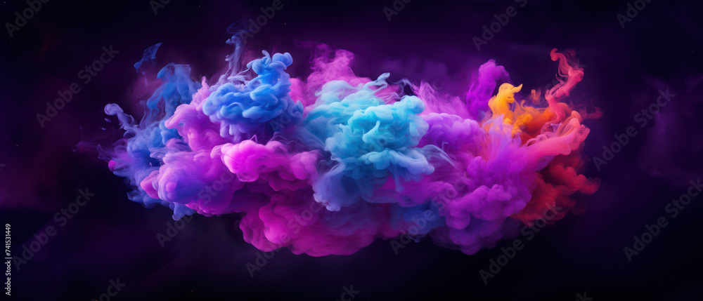 Obraz premium abstract fusion background with waves of colorful smoke and fabric pattern