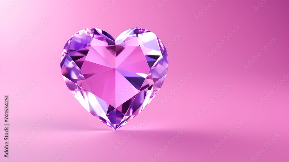 Crystal illustration with copy space, banner, flat lay, top view Crystal illustration with copy space, banner, flat lay, top view