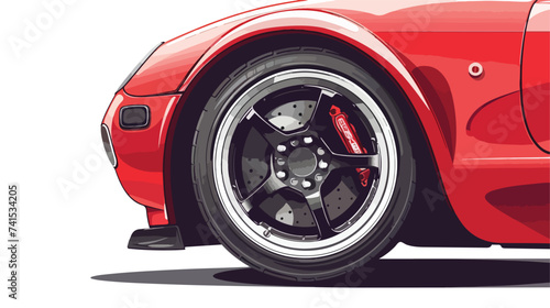 Car wheel isolated vector style illustration isolated