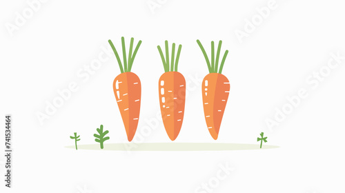 Carrot vector flat minimalistic asset isolated vector