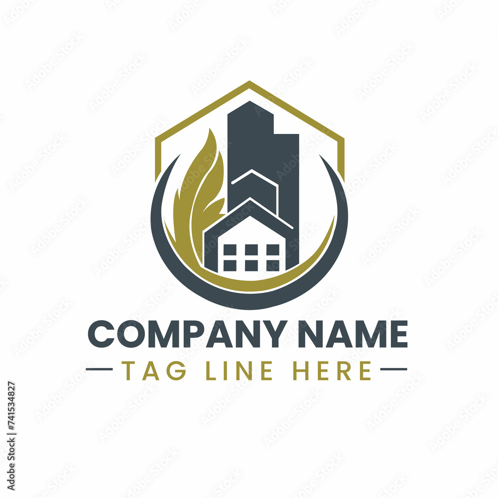 elegant logo for real estate flyer illustration design elegant logo for real estate flyer illustration design