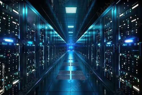Nestled within heart of modern technology realm server room stands as bastion of digital power and security rows of towering server racks aligned house lifelines of data storage and computing