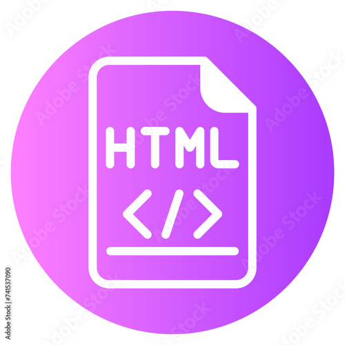 html file gradient icon