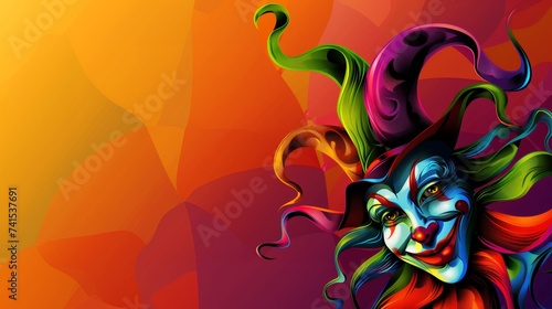 Jester April's fool colorful background