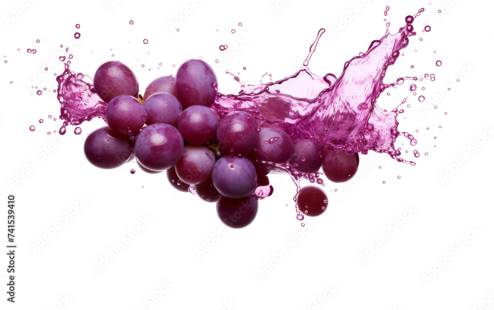 Grape Juice Splash Stain on white background