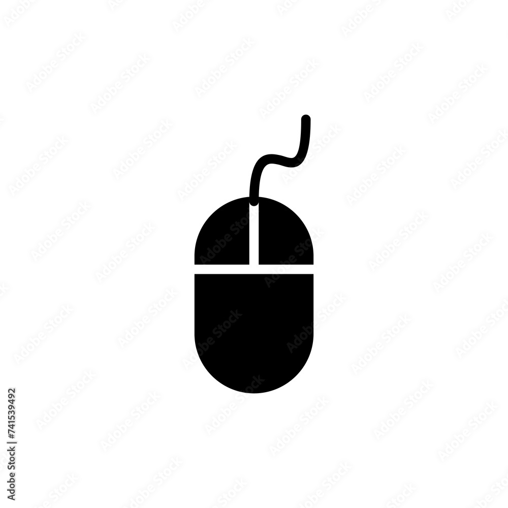 Computer Mouse Icon isolated on white background. Computer mouse vector icon Computer Mouse Icon isolated on white background. Computer mouse vector icon