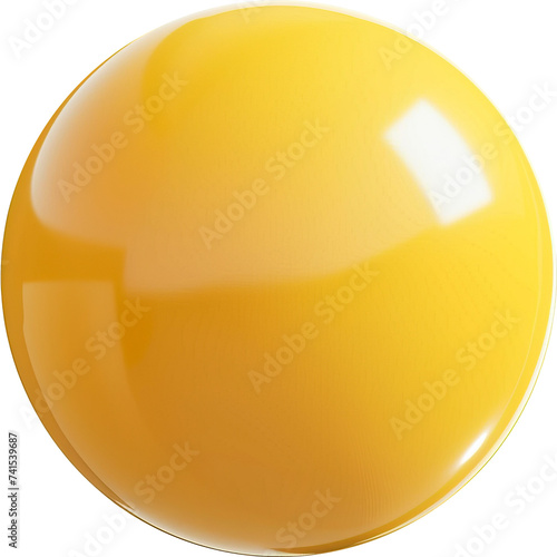 3d style yellow circle isolated on transparent background.PNG