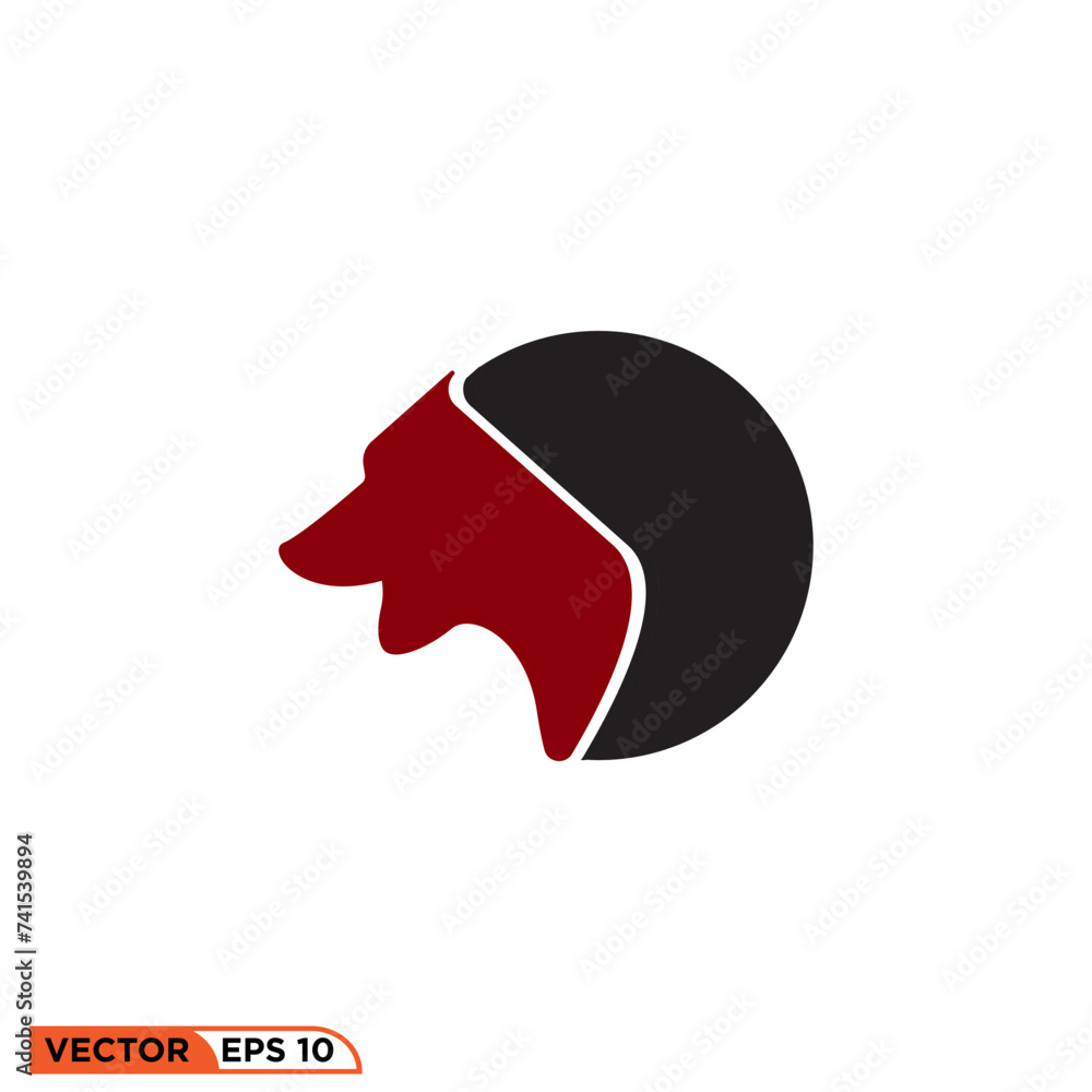 Dog icon vector graphic of template logo Dog icon vector graphic of template logo