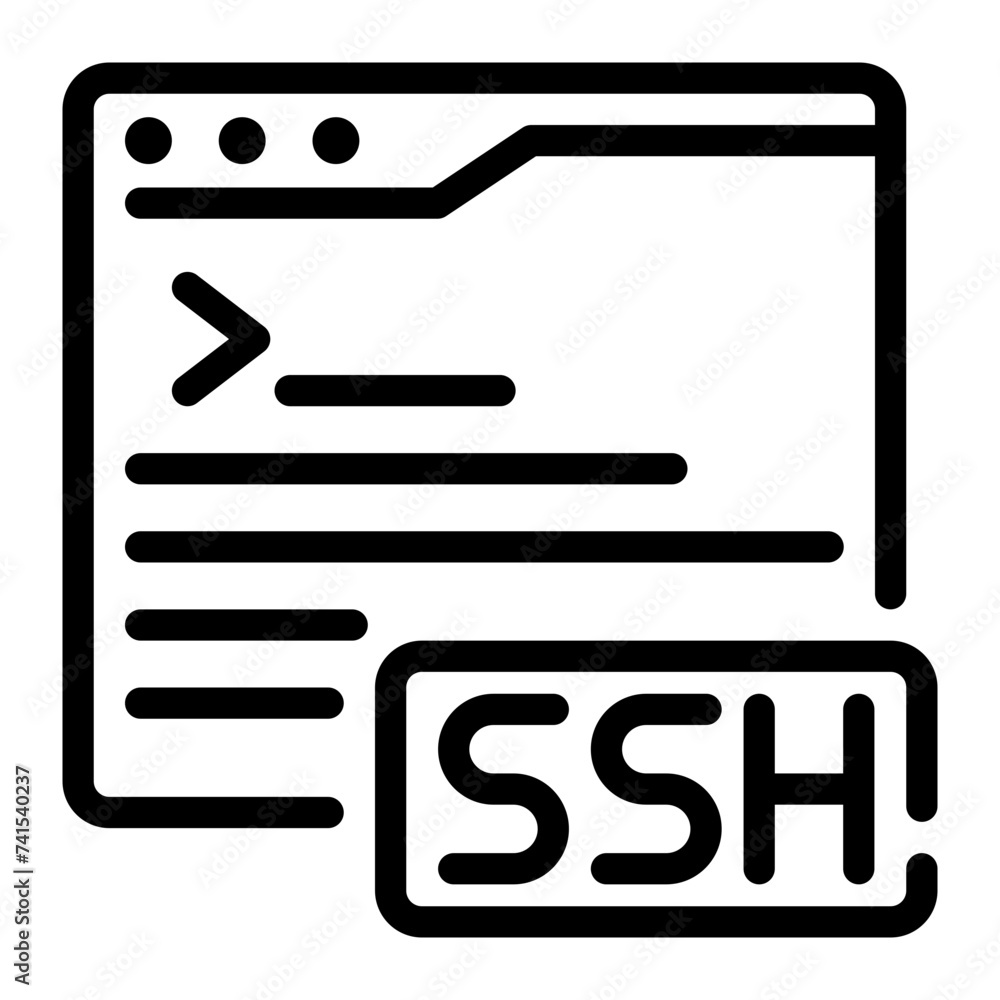 ssh line icon ssh line icon