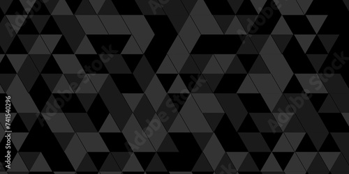 Modern geometric carve cube vector seamless technology black and gray angular background. Abstract geometric pattern gray Polygon Mosaic triangle Background, business and corporate background.