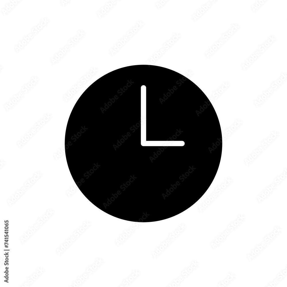 Clock icon isolated on white background. Time icon vector. Clock vector icon Clock icon isolated on white background. Time icon vector. Clock vector icon