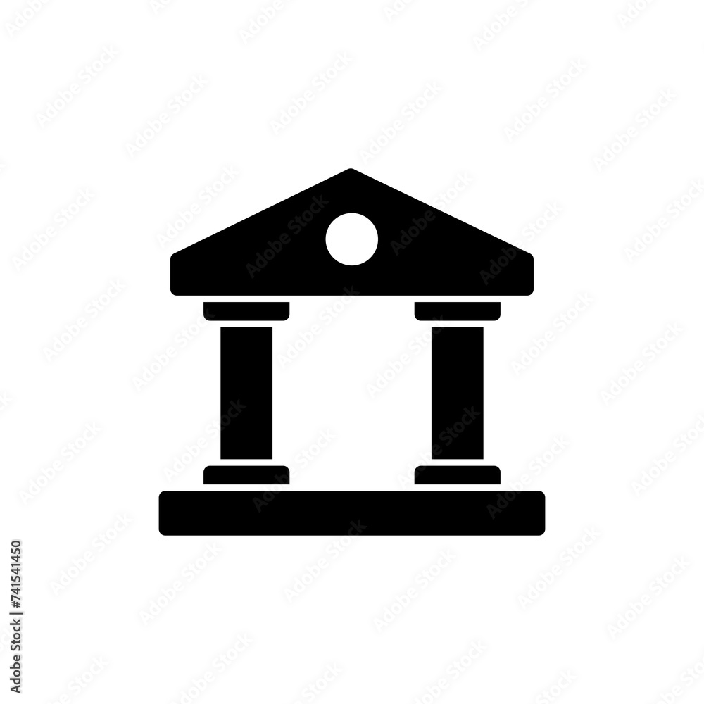 Bank icon isolated on white background. bank vector icon, museum, university Bank icon isolated on white background. bank vector icon, museum, university