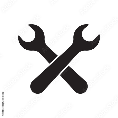 Gear wrench icon vector graphic of template illustration  photo