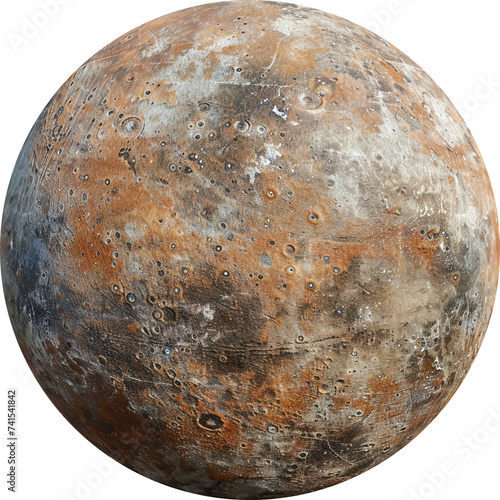 hyper-realistic image of planet Makemake, isolated on transparent background photo