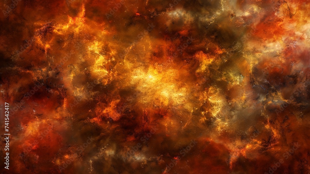 Abstract Fiery Explosion Backdrop with Brilliant Orange and Red Hues