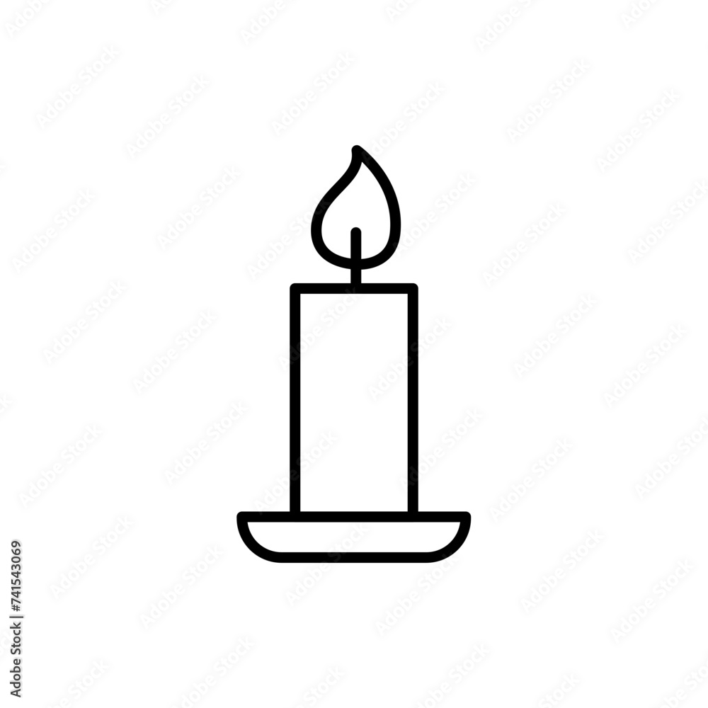 Candle outline icons, minimalist vector illustration ,simple transparent graphic element .Isolated on white background Candle outline icons, minimalist vector illustration ,simple transparent graphic element .Isolated on white background