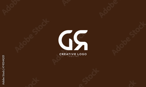 GR Abstract initial monogram letter alphabet logo design