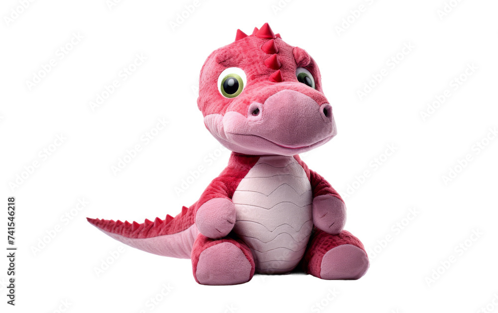 Soft Plush Dinosaur Toy for Creative Play Isolated on white background