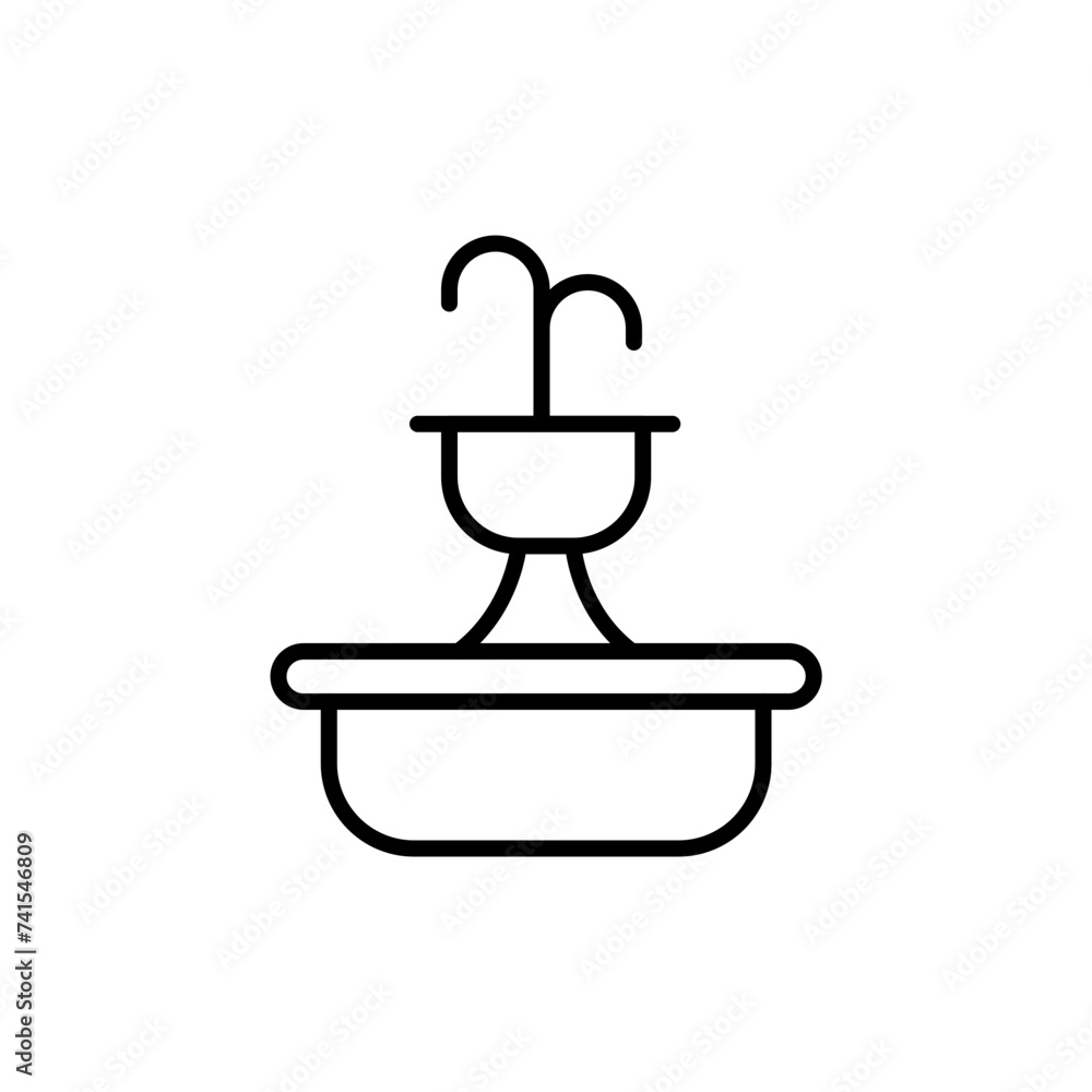 Fountain outline icons, minimalist vector illustration ,simple transparent graphic element .Isolated on white background Fountain outline icons, minimalist vector illustration ,simple transparent graphic element .Isolated on white background