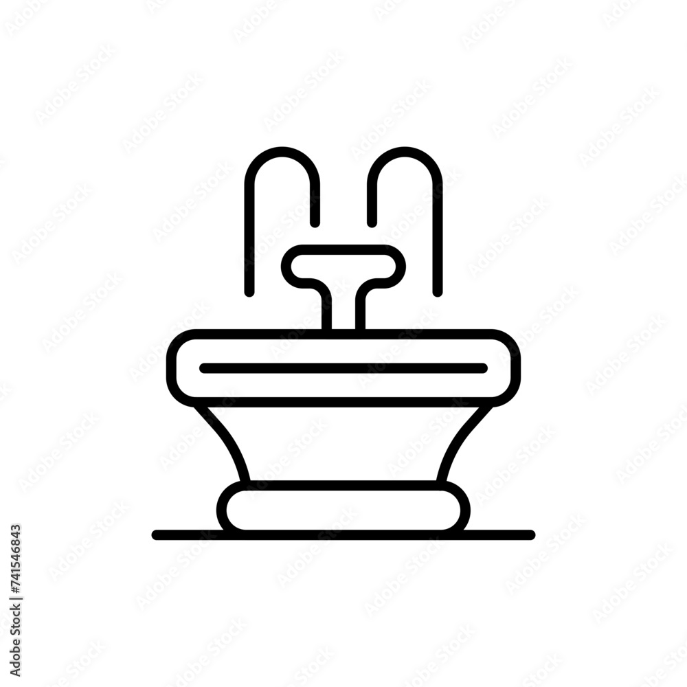 Fountain outline icons, minimalist vector illustration ,simple transparent graphic element .Isolated on white background Fountain outline icons, minimalist vector illustration ,simple transparent graphic element .Isolated on white background