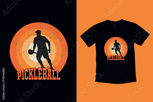 Pickleball Lover Retro Vintage T-Shirt Design