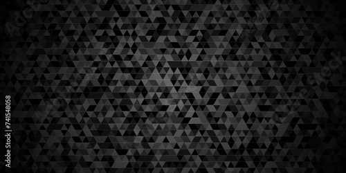 Modern geometric carve cube vector seamless technology black and gray angular background. Abstract geometric pattern gray Polygon Mosaic triangle Background, business and corporate background.
