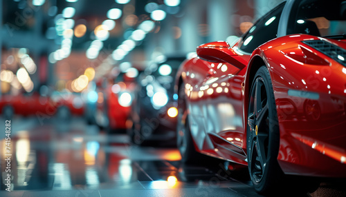 Luxury car background with blurred background