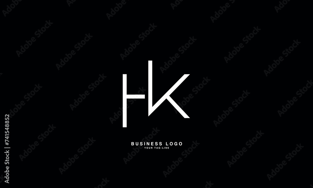 HK, KH, H, K, Abstract Letters Logo Monogram HK, KH, H, K, Abstract Letters Logo Monogram