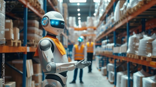 Wallpaper Mural The bustling distribution warehouse hummed with activity as the warehouse worker diligently organized freight transportation schedules. Torontodigital.ca