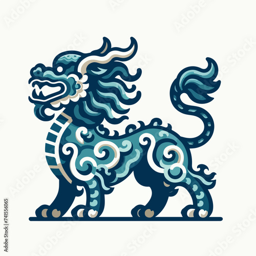 Chinese dragon lion qilin mythological creature