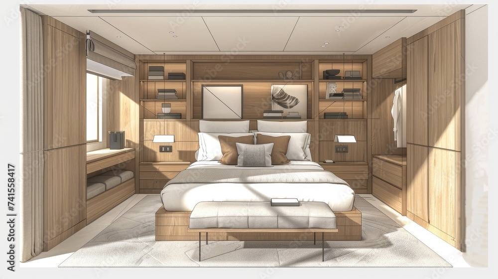 luxury elegant bedroom with double bed luxury elegant bedroom with double bed