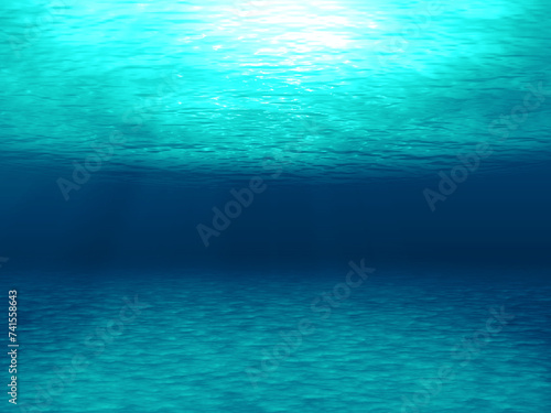 水面から光が差す海の中 © KOTI
