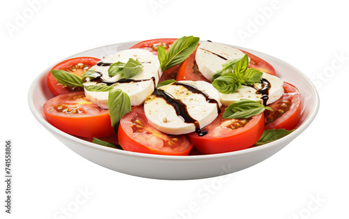 Classic Caprese Salad Isolated on white background