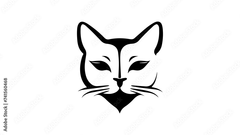illustration of kitty vector head