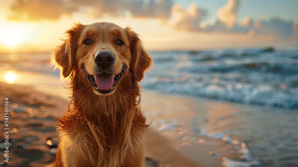 photography of smile cute dog in beach