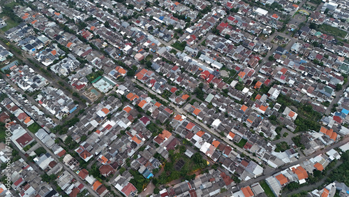 aerial view of residential areas, residential land, developer and property business concepts.
